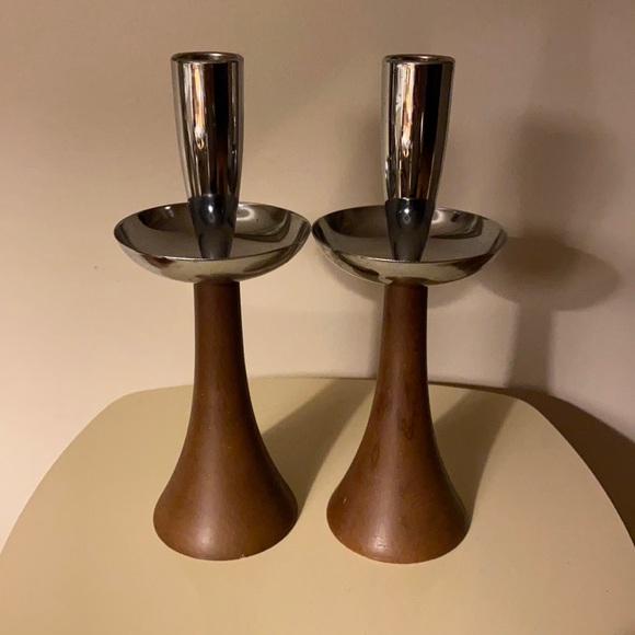 mcm danish candle holders